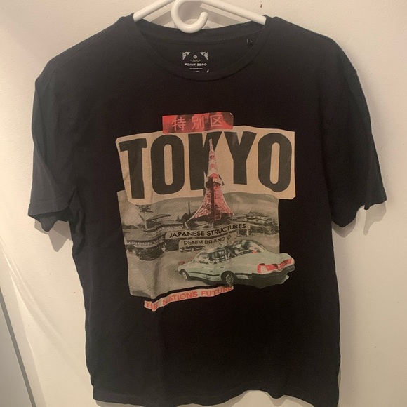 Super Cool Tokyo Japan Tshirt By Point Zero 100% cotton SZ Large Slim Fit🔥 - Picture 1 of 5
